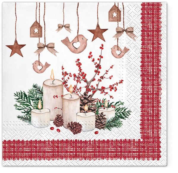 Салфетки для декупажа 3-слойные PAW Decor Collection, коллекция Lunch TETЕ a TETE Праздничное настроение, 18.5 г/м², 33х33 см, 20 шт