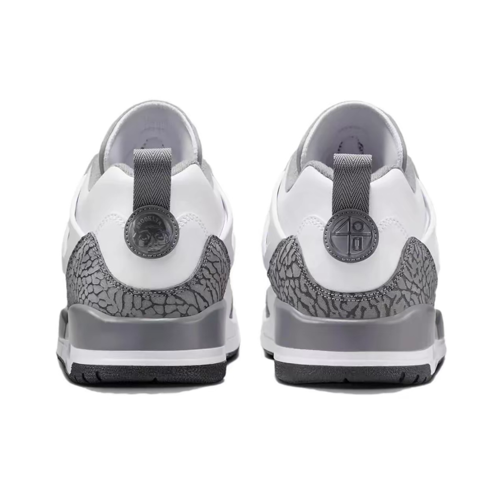 alt="Фиксатор на шнурках и петля на пятке Jordan Spizike Low White Cool Grey"