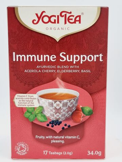 Чай травяной Yogi Tea Immune Support аюрведическая смесь с витамином С, 17 пакетиков, 34 г (из Финляндии)