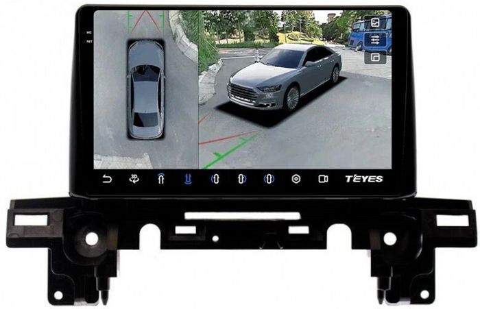 Магнитола для Mazda CX-5 KF 2017-2024+, CX-8 - Teyes CC3-2K-360 на Android 10, Быстрая, 2K QLED, CarPlay, 4G SIM-слот, 4 камеры в комплекте