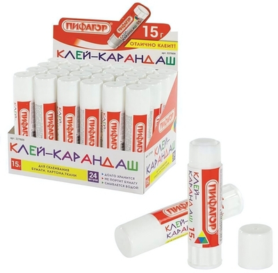 Клей-карандаш 15г (ПИФАГОР)
