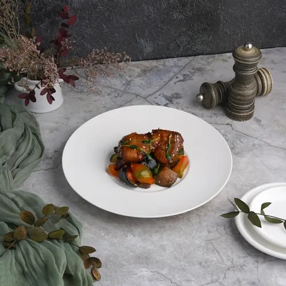 Тарелка d 25,5 см h3 см с широкими полями белая фарфор P.L. Proff Cuisine [6]