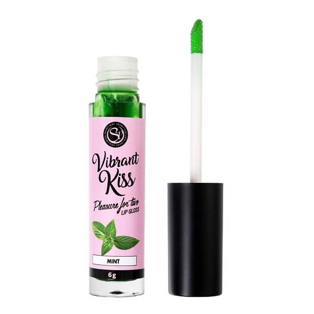 Возбуждающий бальзам для губ со вкусом мяты Secret Play Lip Gloss Vibrant Kiss