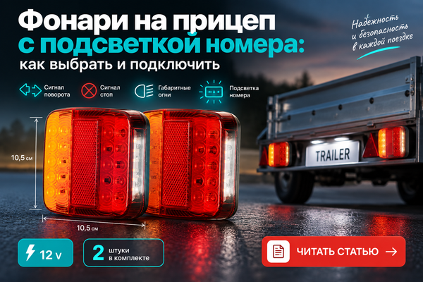 Фонари на прицеп с подсветкой номера: как выбрать и подключить Фонари на прицеп с подсветкой номера: как выбрать и подключить
