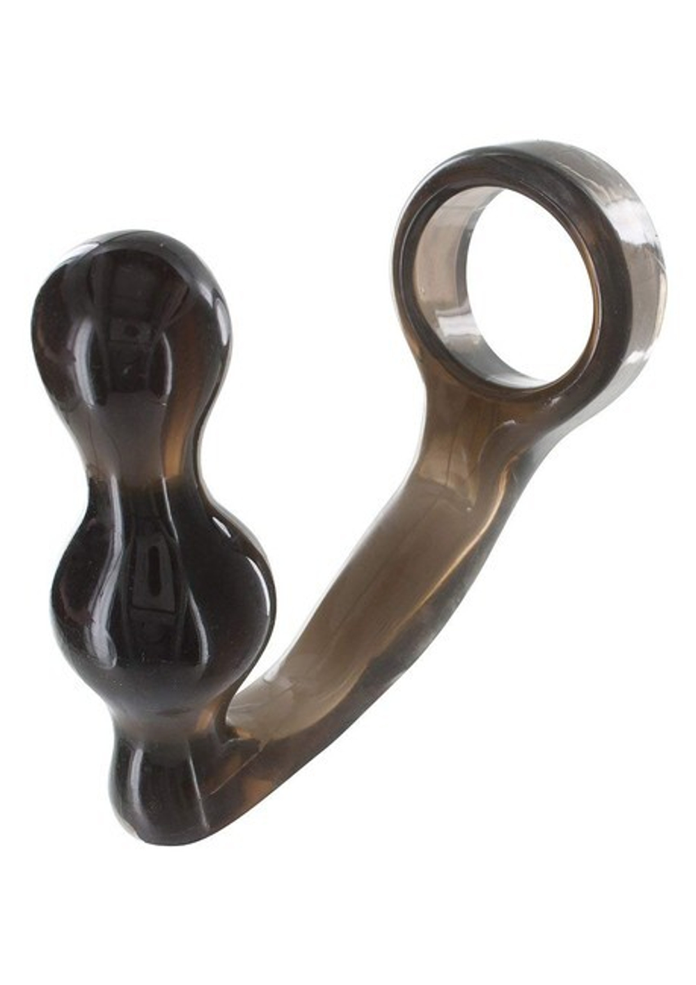 Анальная пробка с эрекционным кольцом Toyjoy Smoke Manpower Plug and Penis Ring (Цвет: дымчатый)