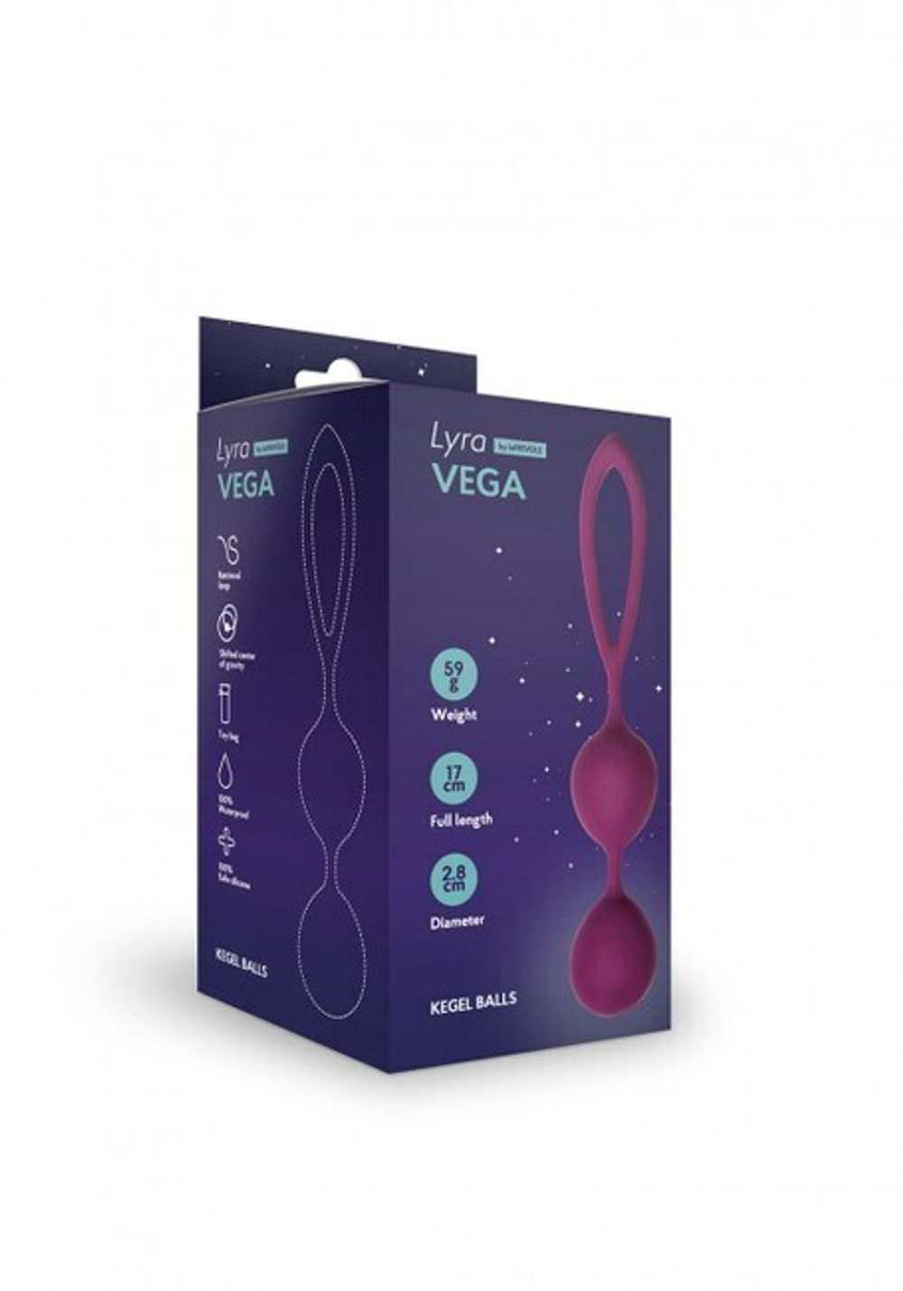 Шарики Кегеля со смещенным центом тяжести Vega (сливовый) (Цвет: сливовый)