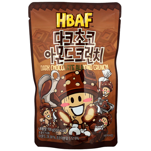 HBAF, Темный шоколад с миндалем, 100 г
