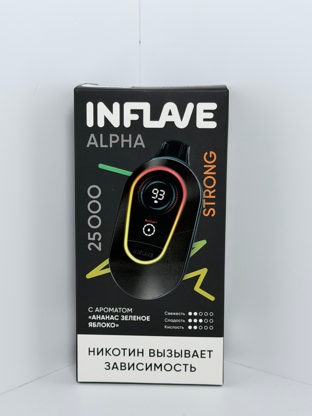 Inflave Alpha 25000 Strong Ананас Зеленое Яблоко