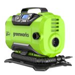 Компрессор автомобильный аккумуляторный Greenworks Арт. 3400807UB, 24V / 12V (от прикуривателя автомобиля), c АКБ 4Ач и ЗУ в сумке