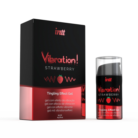 Intt Vibration Strawberry - Жидкий вибратор, 15 мл