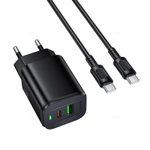 Borofone BAS85A Star PD30W+QC3.0 зарядное устройство набор (Type-C на Type-C) (black)