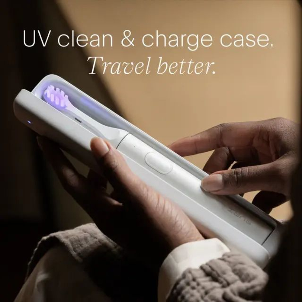 SURI Электрическая зубная щетка Sonic Electric Toothbrush with UV Cleaning Travel Case, Sea Mist