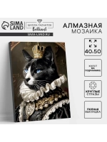 Алмазная мозаика полное заполнение Мусье кот 40х50 см