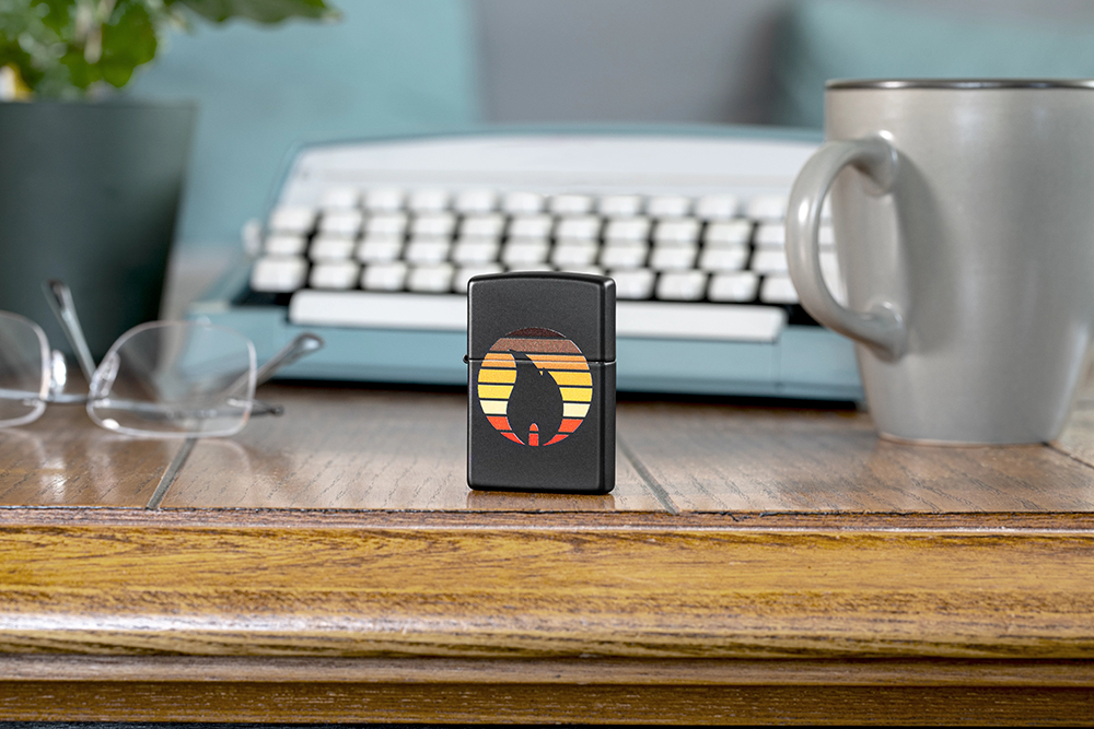 Зажигалка ZIPPO Colorblock с покрытием Black Matte, латунь/сталь, черная, 38x13x57 мм, шт