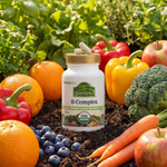 NaturesPlus, Source of Life® Garden, комплекс витаминов группы B, 60 растительных капсул