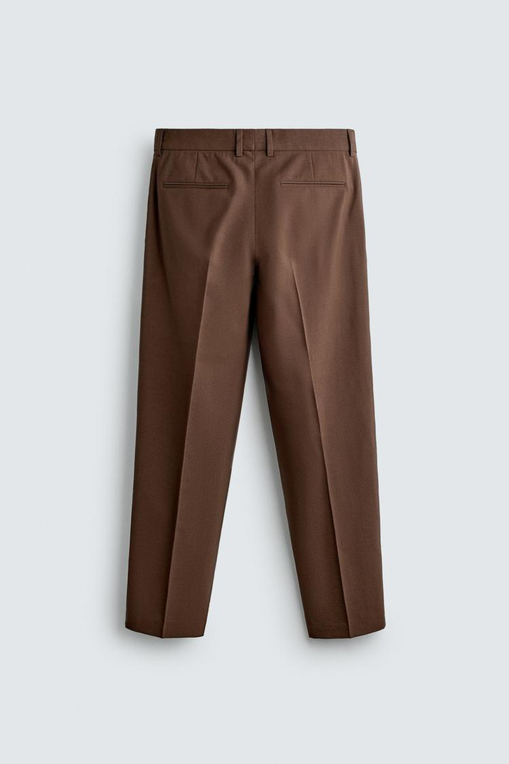 ZARA КОСТЮМНЫЕ БРЮКИ REGULAR FIT, КОРИЧНЕВЫЙ