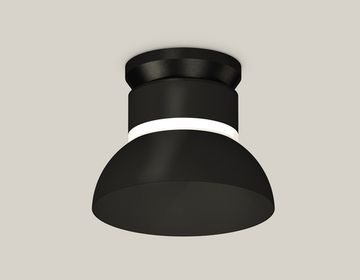 Комплект накладного светильника с акрилом 1*GX53 XS8102051 SBK/PBK/CL черный песок/черный полированный/прозрачный (N8902, C8102, N8141)DIY System Complects Ambrella