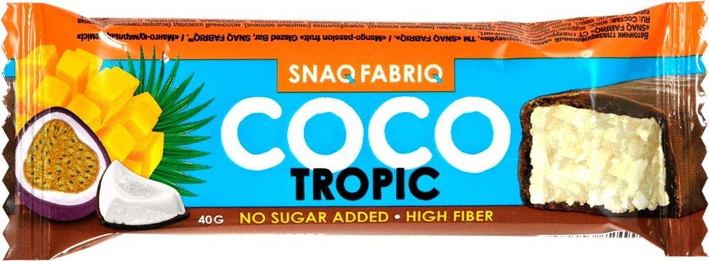 Батончик глазированный Coco SNAQ FABRIQ Манго-Маракуйя 40г