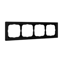 Рамка стеклянная на 4 поста Systeme Electric ArtGallery Pure Черный матовый GAL331004