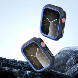 Чехол-бампер для часов Apple Watch 10 размер 46мм, цвет Midnight и Blue от Dux Ducis, серия Bamo Series Case