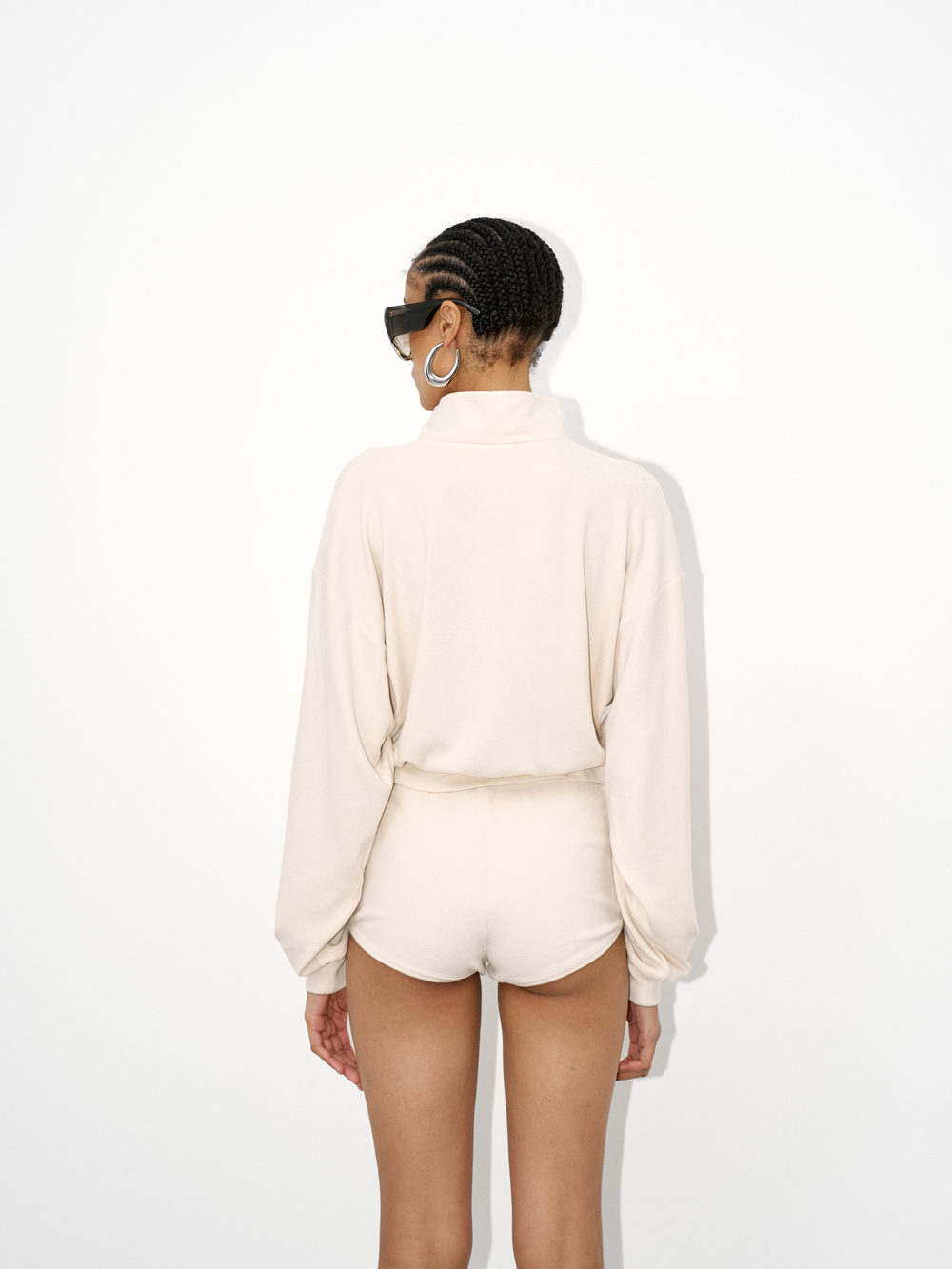 Анорак cropped zip anuko cream