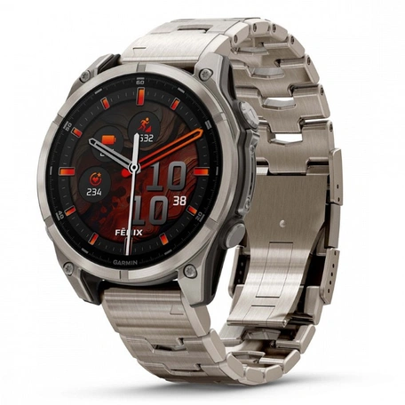 Смарт-часы Garmin fenix 8 47mm AMOLED Sapphire Titanium Spark Orange / Graphite