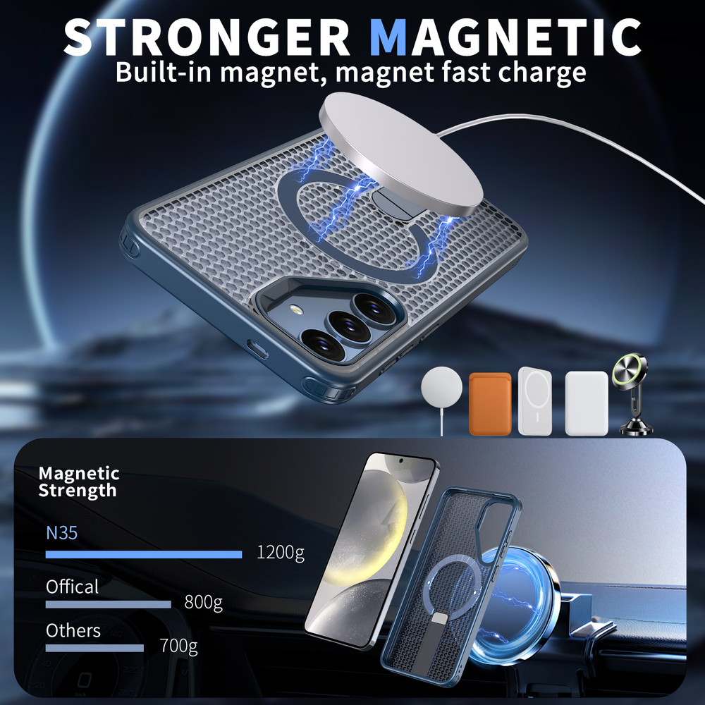 Прозрачный чехол Mesh Pro Magnetic Case для Samsung Galaxy S25 FE
