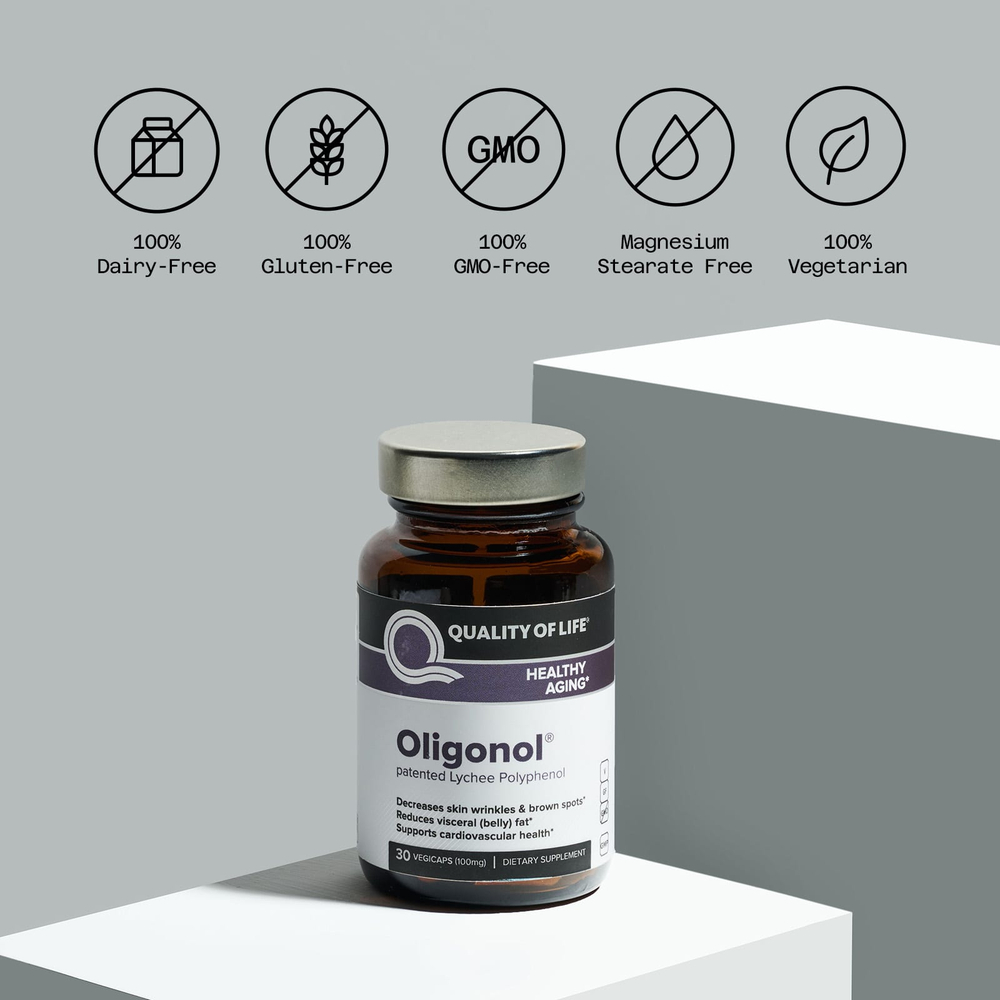 Quality of Life, Oligonol, 100 мг, 30 вегетарианских капсул