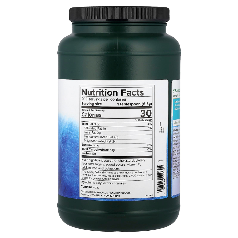 Swanson Vitamins, лецитин в гранулах, 1362 г (48 унций)