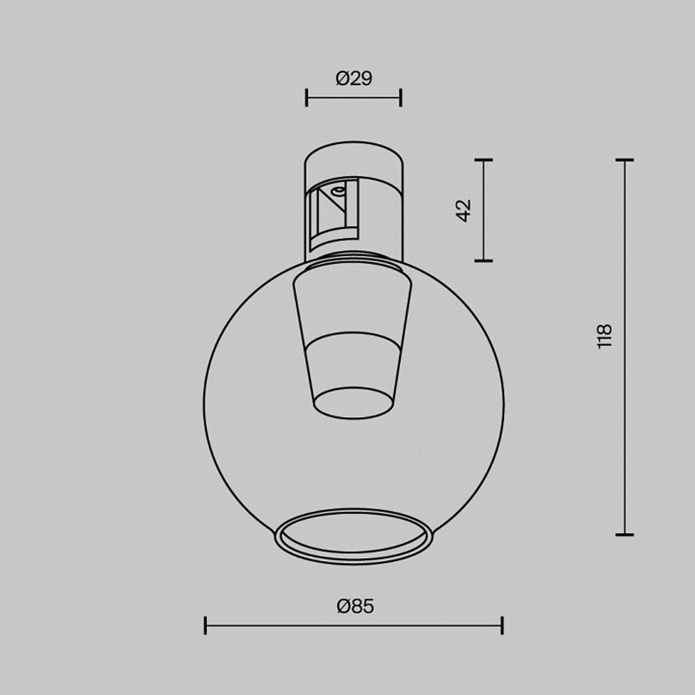 Накладной светильник Maytoni Bubble TR148-1-3W4K-PT