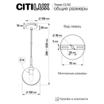 Citilux Томми CL102013 Подвесной светильник Бронза