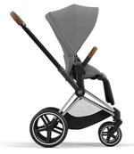 Коляска Cybex Priam IV Chrome Brown complete и автокресло Cloud G i-Size Fog Grey 3 в 1 Mirage Grey