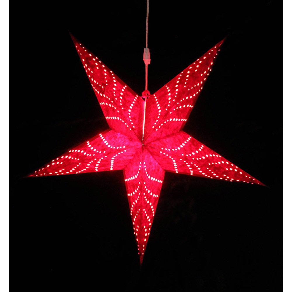 Led-светильник подвесной star 60 см., красный