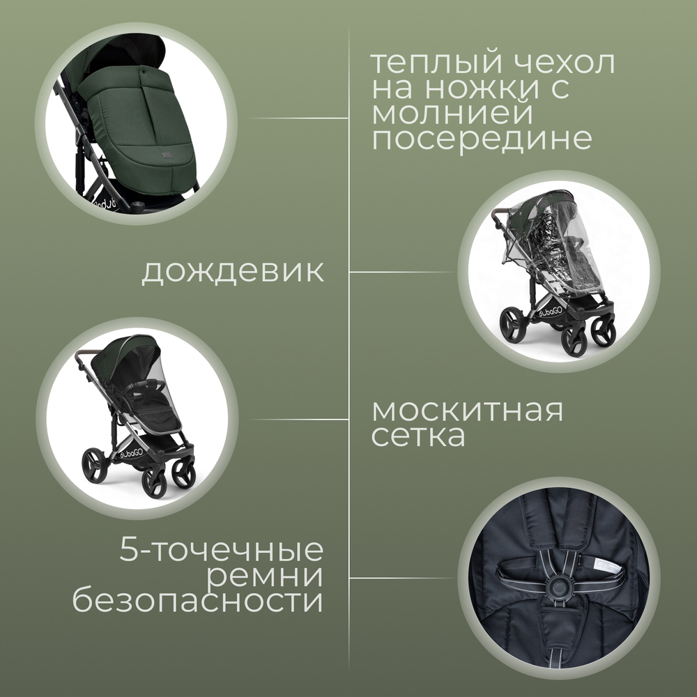 Модульная коляска BubaGO Rosano 3в1