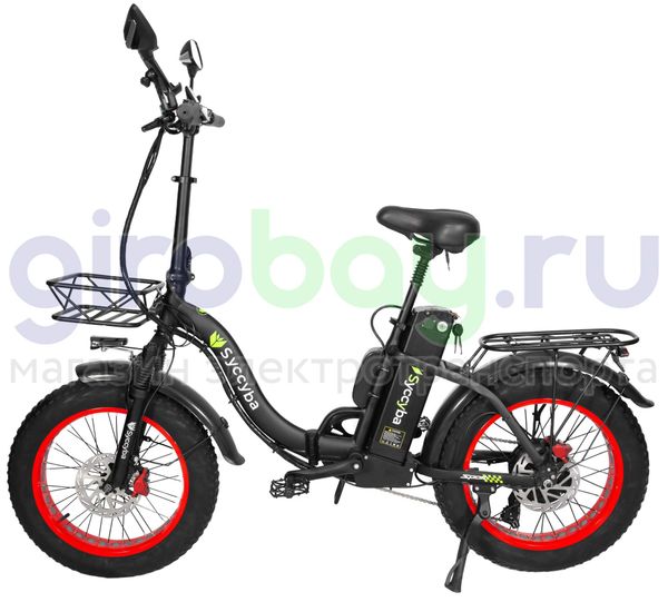 Электровелосипед Syccyba F11 Pro (48V/15Ah) - Красный обод фото №3