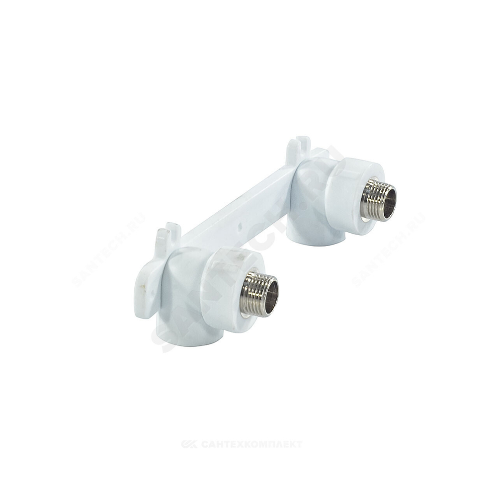 Планка монтажная PP-R белая Дн 20х1/2" НР под смеситель с водорозетками PRO VALFEX 10123020-PRO