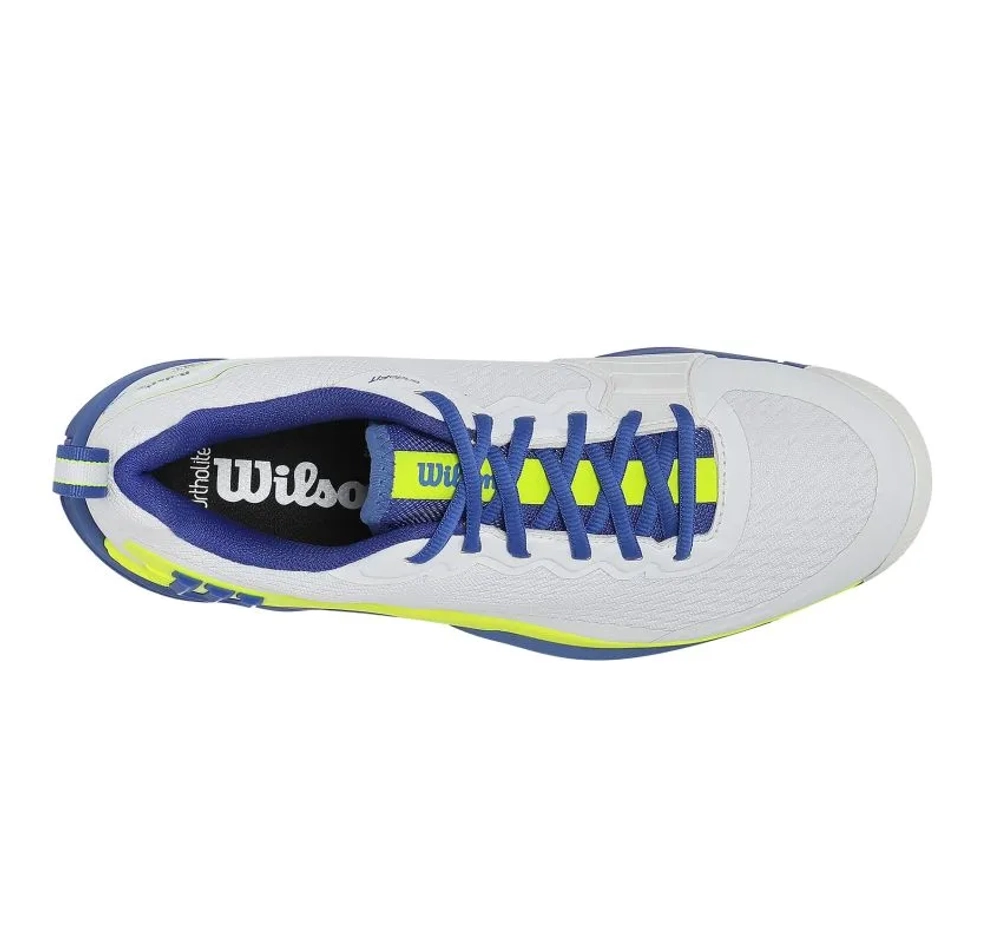 Теннисные кроссовки Wilson Rush Pro 4.5 - white/amparo blue/safety yellow
