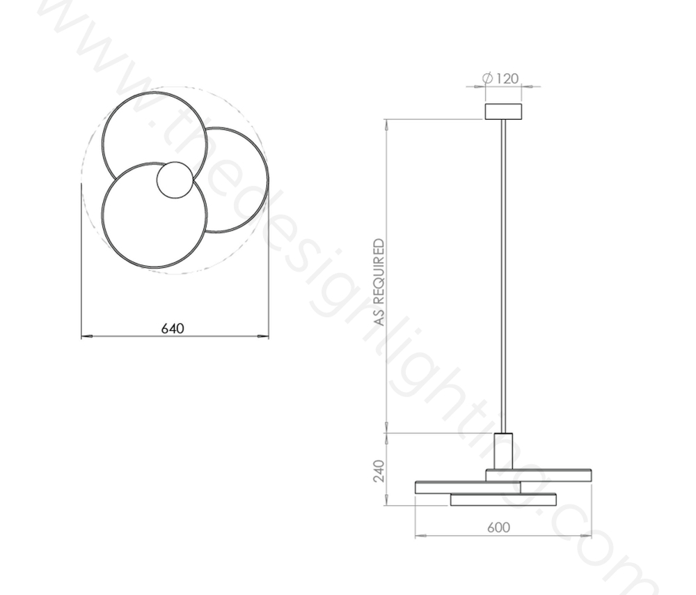Pendant design lamp  Triarc by Bert Frank