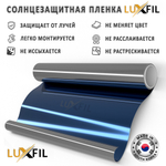Пленка солнцезащитная зеркальная R BLUE 20 LUXFIL, на отрез (ширина рулона 1,524 м.)