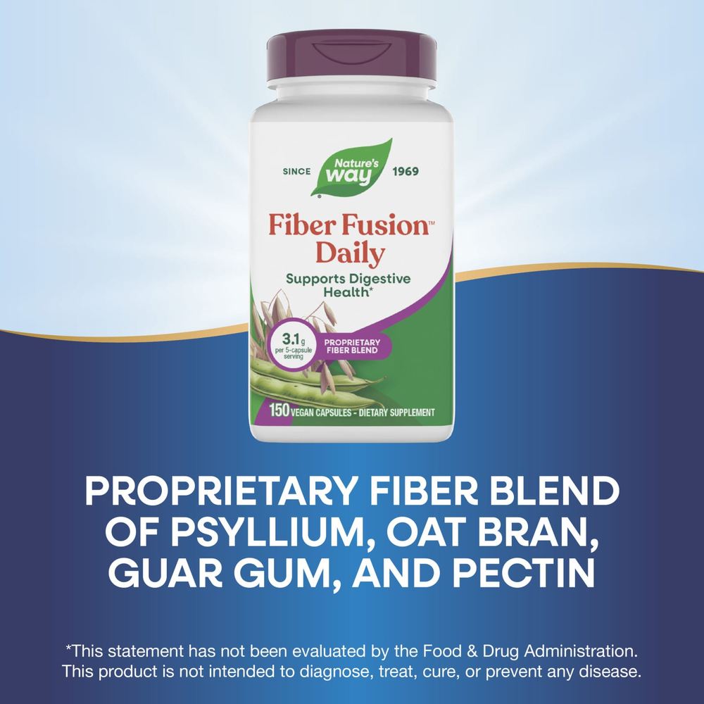 Nature's Way, Fiber Fusion™ Daily, 150 веганских капсул