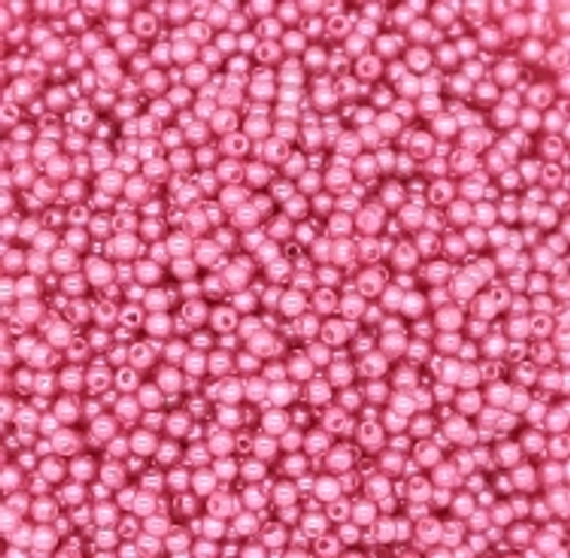Бусины пришивные, Ø 3 мм, тёмно-розовый