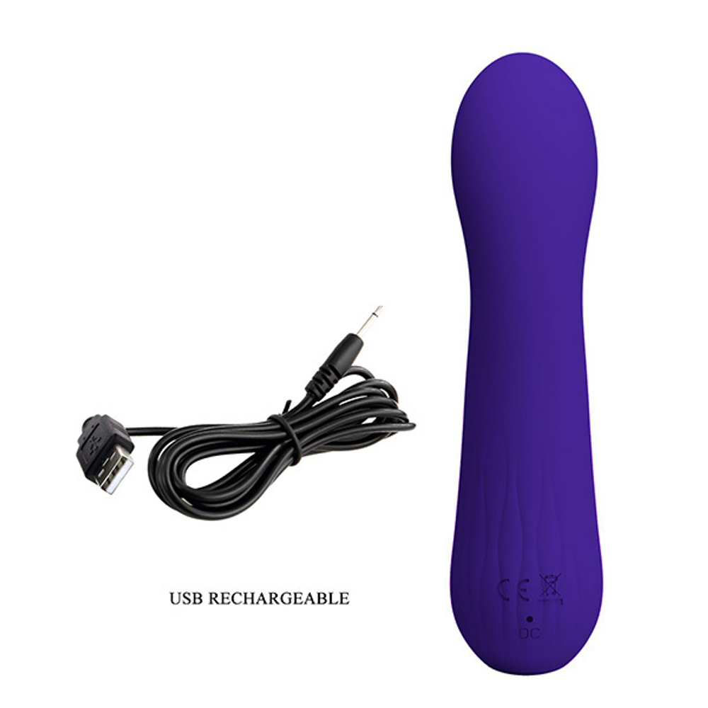 Фиолетовый гнущийся вибратор 15см Pretty Love Faun BI-014724-3