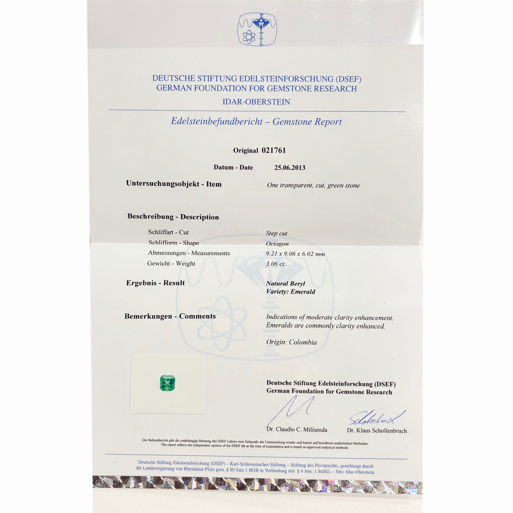Кольцо с Изумрудом и бриллиантами, R0288-0/2