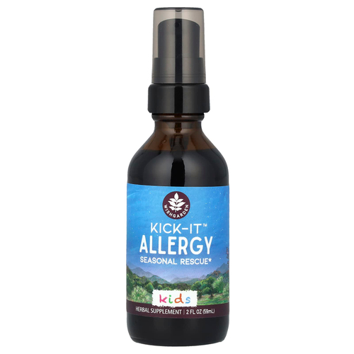 WishGarden Herbs, Для детей, сезонное средство от аллергии Kick-It ™, 59 мл (2 жидк. унц.)
