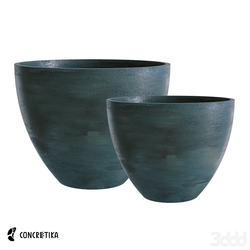 Кашпо UPON OCEAN GREEN D65 H55