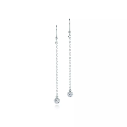 Серьги из серебра с бриллиантами, Tiffany 💎