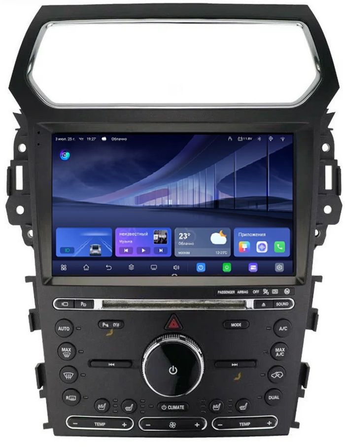 Магнитола для Ford Explorer 2011-2019 - Kuberg QLed+2K, Android 14, TS105, Быстрейшая, CarPlay, SIM-слот
