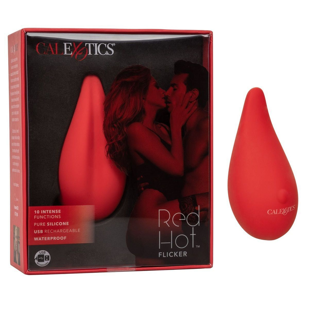 Красный клиторальный вибромассажер Red Hot Flicker (Цвет: красный)