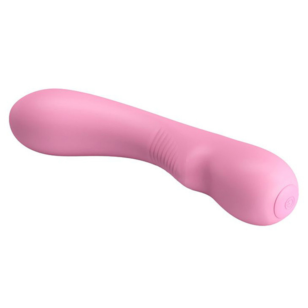 Нежно-розовый изогнутый вибратор 19см Pretty Love Matt BI-014667