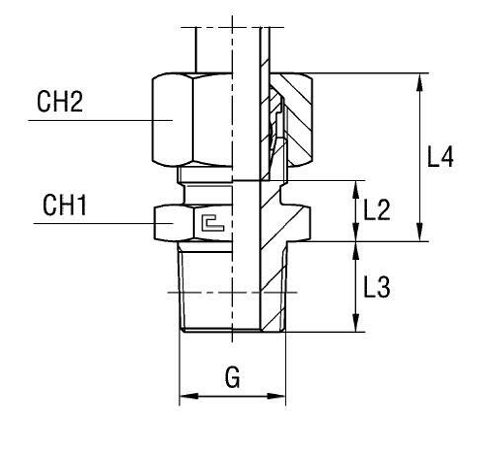 Штуцер FC DL15 BSPT 1/2 (в сборе)